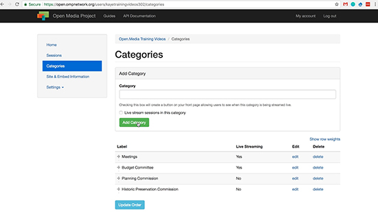 Add a Category Video Thumbnail